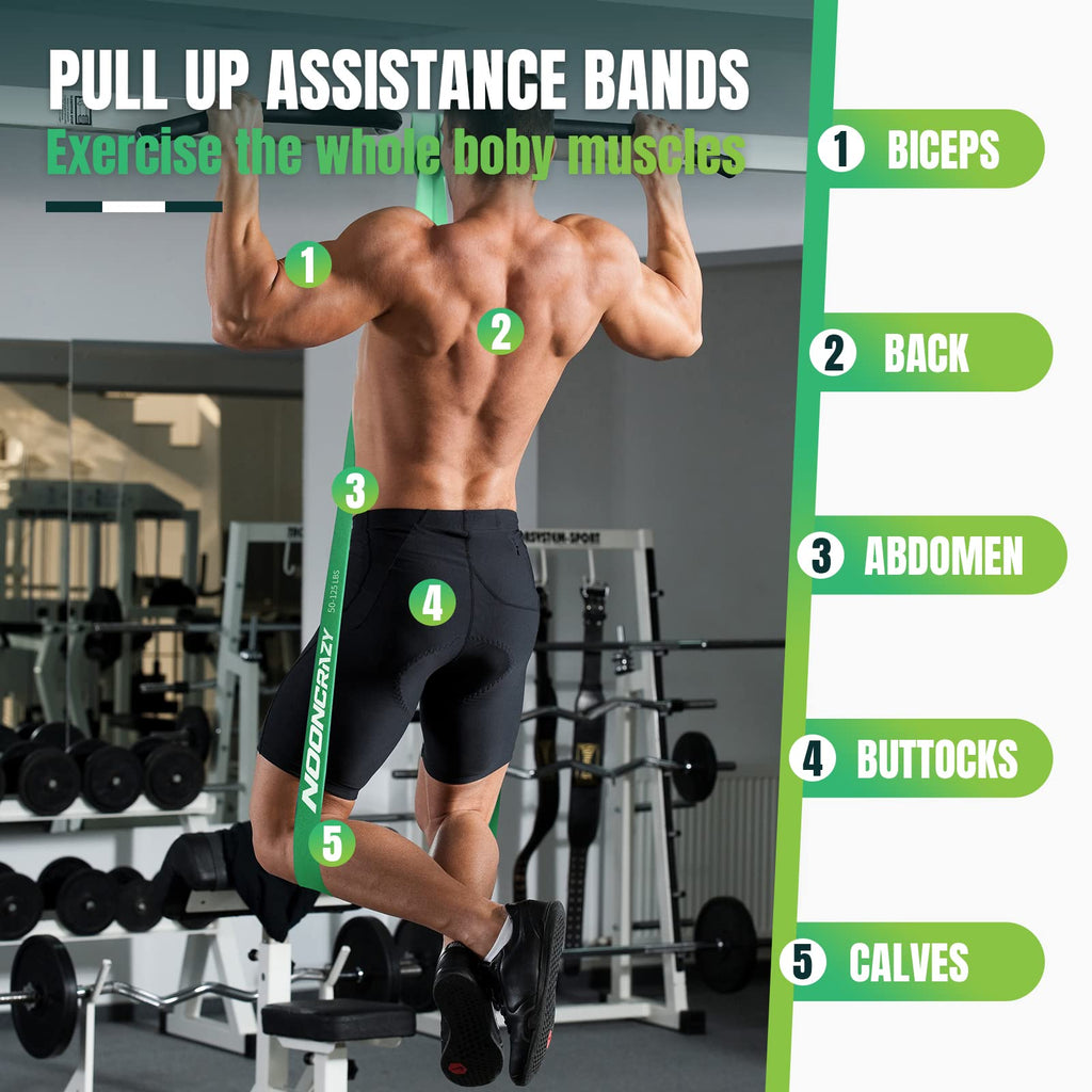 Resistance Bands Set, 5 Different Levels Pull Up Assistance Bands(8-125LB)