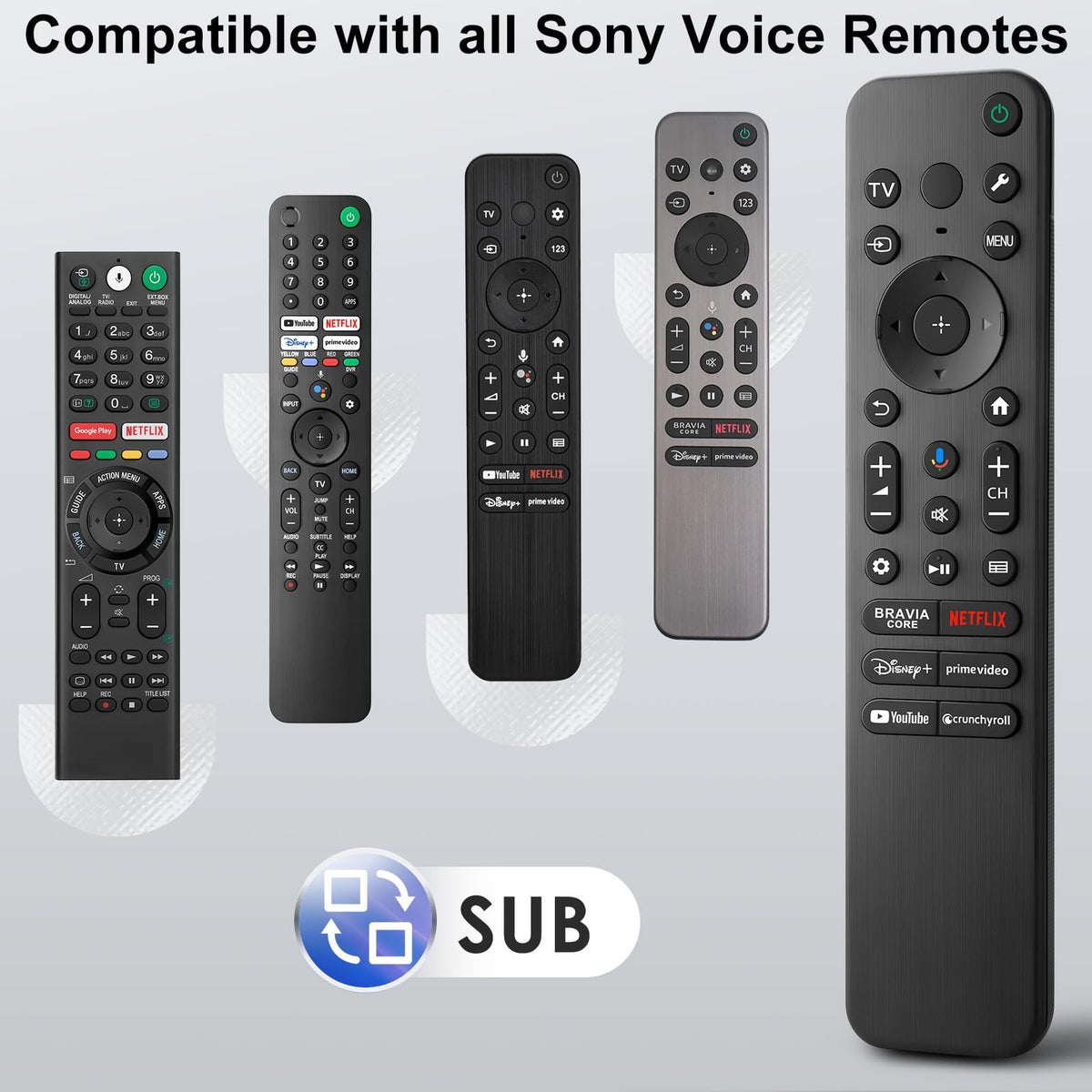 【Pack of 2】 New Universal Remote for All Samsung TV Remote, Replacement Compatible for All Samsung Smart TV, LED, LCD, HDTV, 3D, Series TV