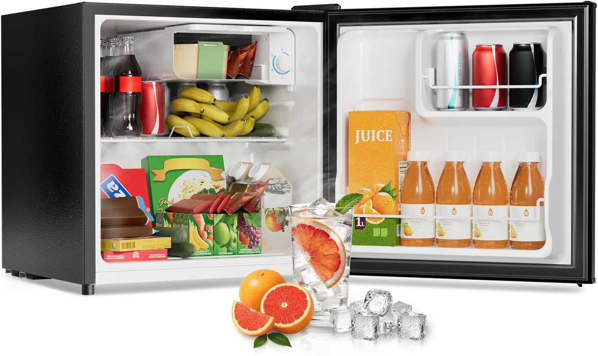 3.2 Cu Ft Mini Fridge with Freezer, Single Door Upright Freezer
