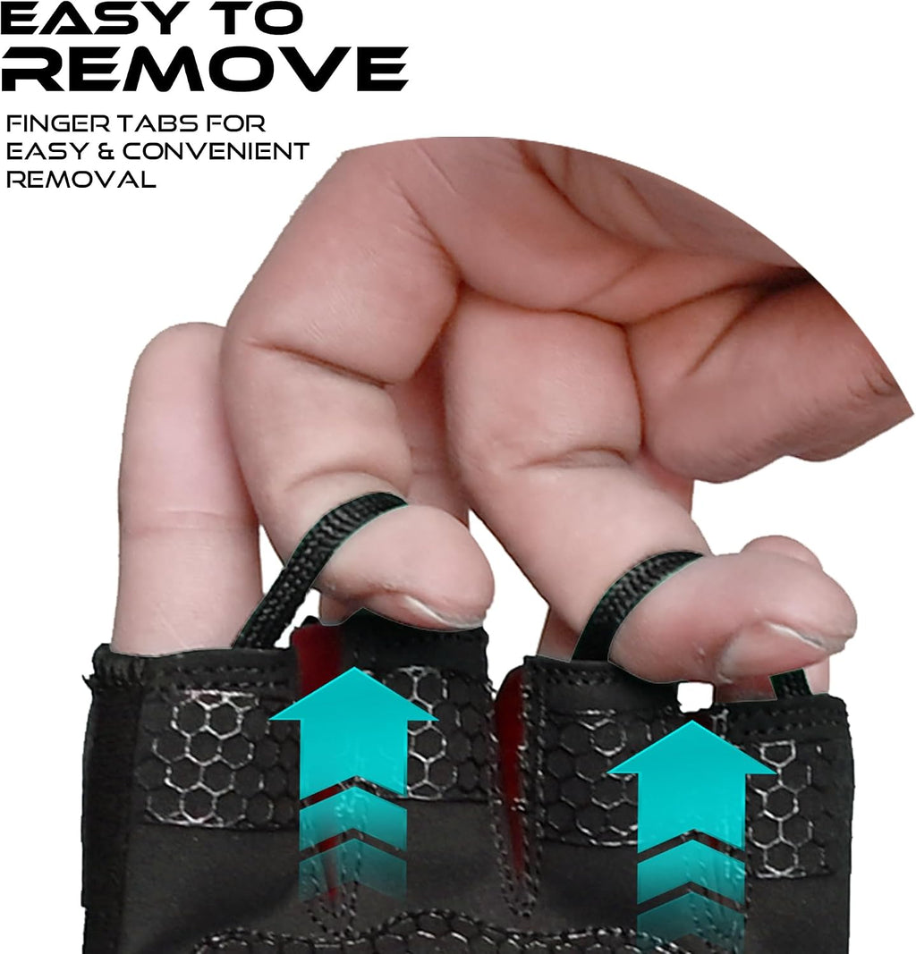 BEAST RAGE Gym Gloves Weight lifting Gloves Training Anti Slip Padded Palm Half Finger Powerlifting Workout Exercise Gloves for Men and Women
