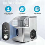 COWSAR Nugget Countertop Ice Maker, Automatic Ice Dispenser, 33 lbs/Day Chewable Pellet Ice Machine with Self-Cleaning & Measured Dispensing, Portable Ice Maker for Home, Kitchen, Office