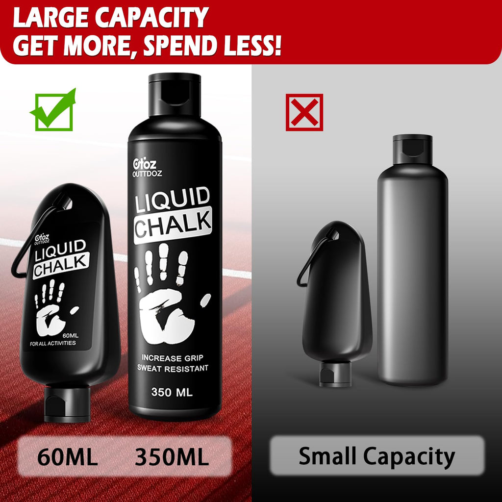 Liquid Chalk 60mL & 350mL for Weightlifting, Climbing & Gymnastics