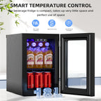Antarctic Star 12 Bottle 48 Can Beverage Refrigerator Cooler - Mini Fridge Glass Door for Beer Soda Drinks or Wine,Freestanding Beverage Fridge for Home and Bar with Adjustable Shelving, 1.3 Cu. Ft.
