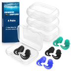 Swimming Ear Plugs for Kids,4 Pairs Reusable Silicone Ear Plugs Swimming