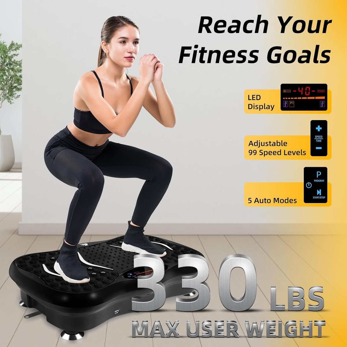 EVOLAND Vibration Plate Exercise Machine, Fitness Vibration Trainer