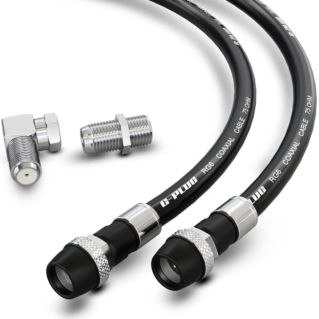 G-PLUG 40FT RG6 Coaxial Cable Extender - Coax Cable Cord, Triple Shielded