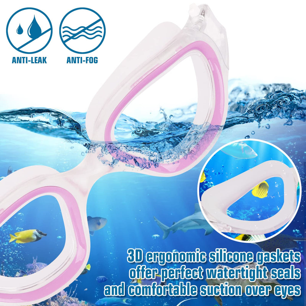 Winline Adult Swimming Goggles,Open Water Goggles Swimming Anti Fog UV Protection No Leakage Clear Vision Easy to Adjust for Adults Men Women Teenagers
