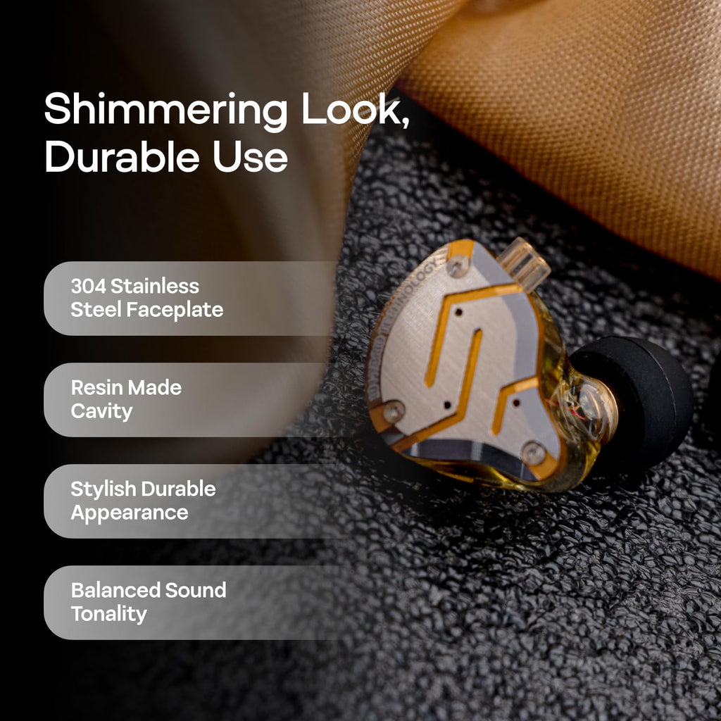Linsoul KZ ZS10 Pro, 4BA+1DD 5 Driver in Ear Monitor, HiFi Wired Earbuds, Gaming Earbuds, Hybrid IEM Earphones with Stainless Steel Faceplate, Detachable Cable for Musician(with Mic, Dark Black)