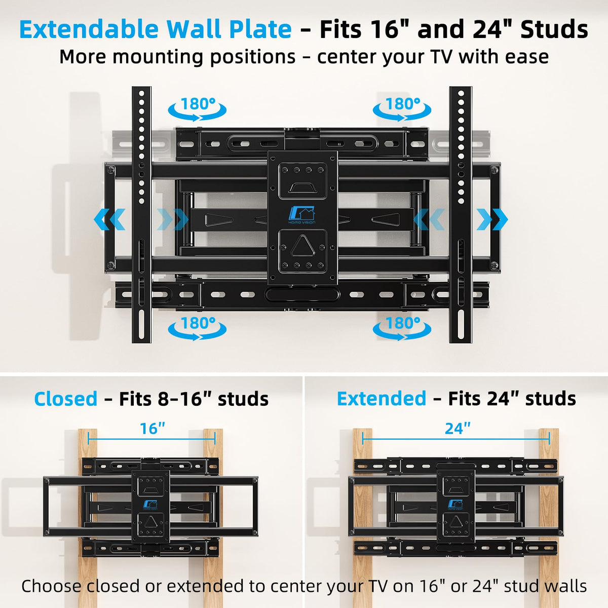 HOME VISION Heavy Duty Tilt TV Wall Mount for 32-86 Inch Flat/Curved Screen