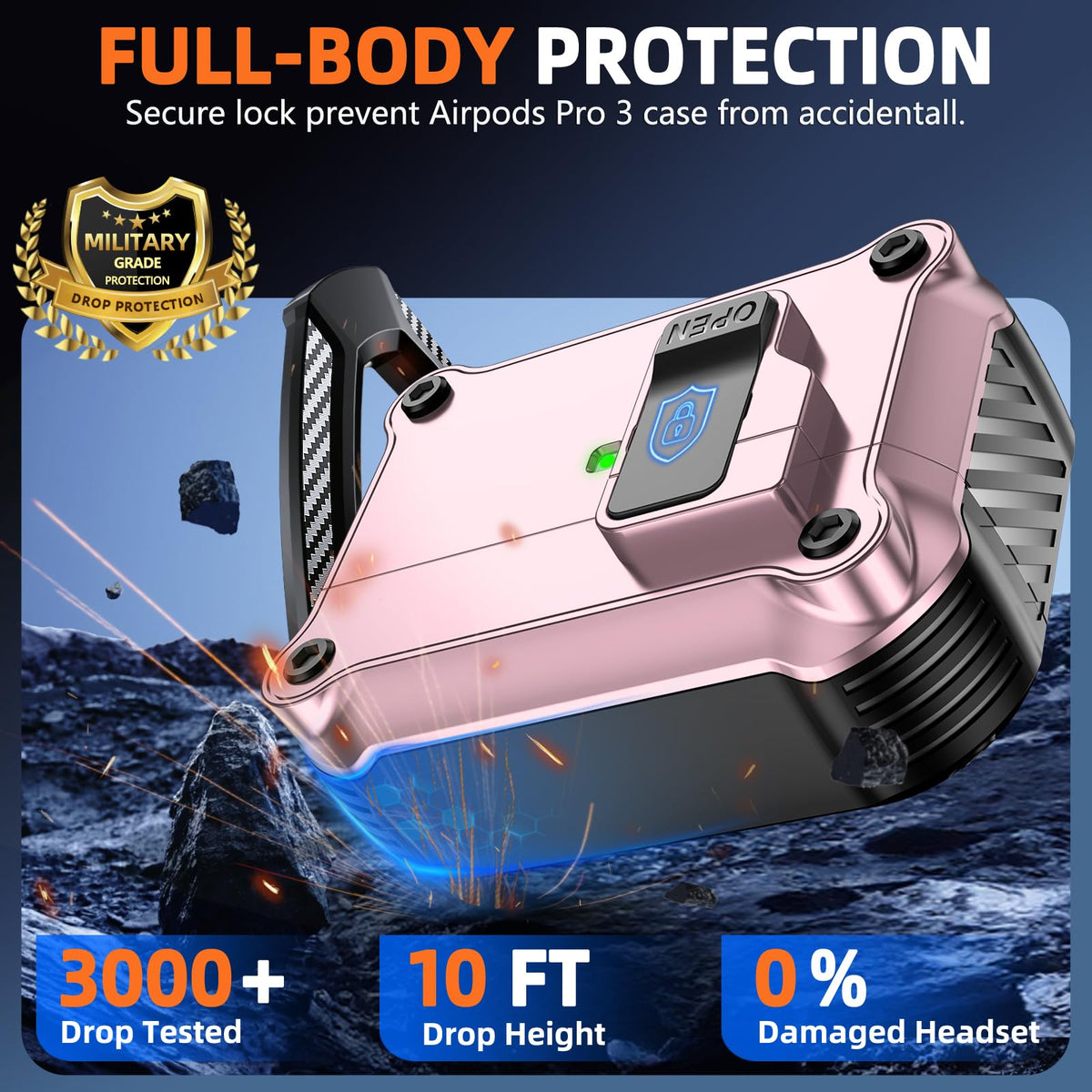 Pohgelan Compatible with AirPods Pro 2nd/1st Case (Blue)