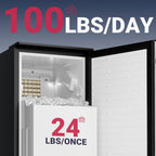 EUHOMY Nugget Ice Maker Countertop with Handle, Max 40lbs Daily Sonic Ice