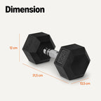 Amazon Basics Rubber Encased Hex Dumbbell Weights Set