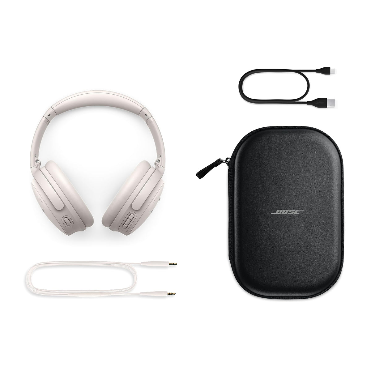 Bose QuietComfort Headphones - Wireless Bluetooth Headphones, Active Over Ear Noise Cancelling and Mic, USB-C Charging, Deep Bass, Up to 24 Hours of Playtime, Sandstone