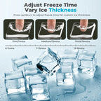 Electactic Countertop Ice Maker, 12 Square Ice Cubes in 13 Mins, 26Lbs/Day