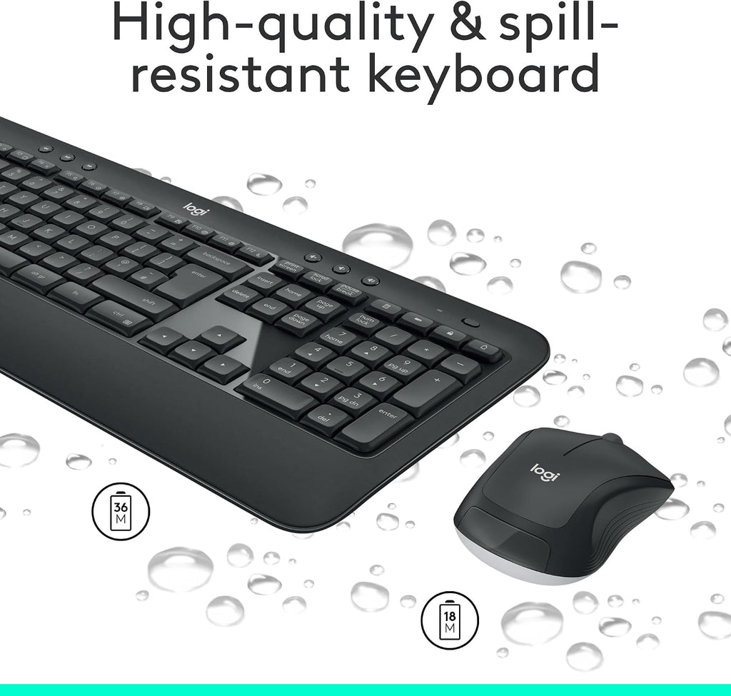 Logitech MK540 Advanced Wireless Keyboard and Mouse Combo for Windows