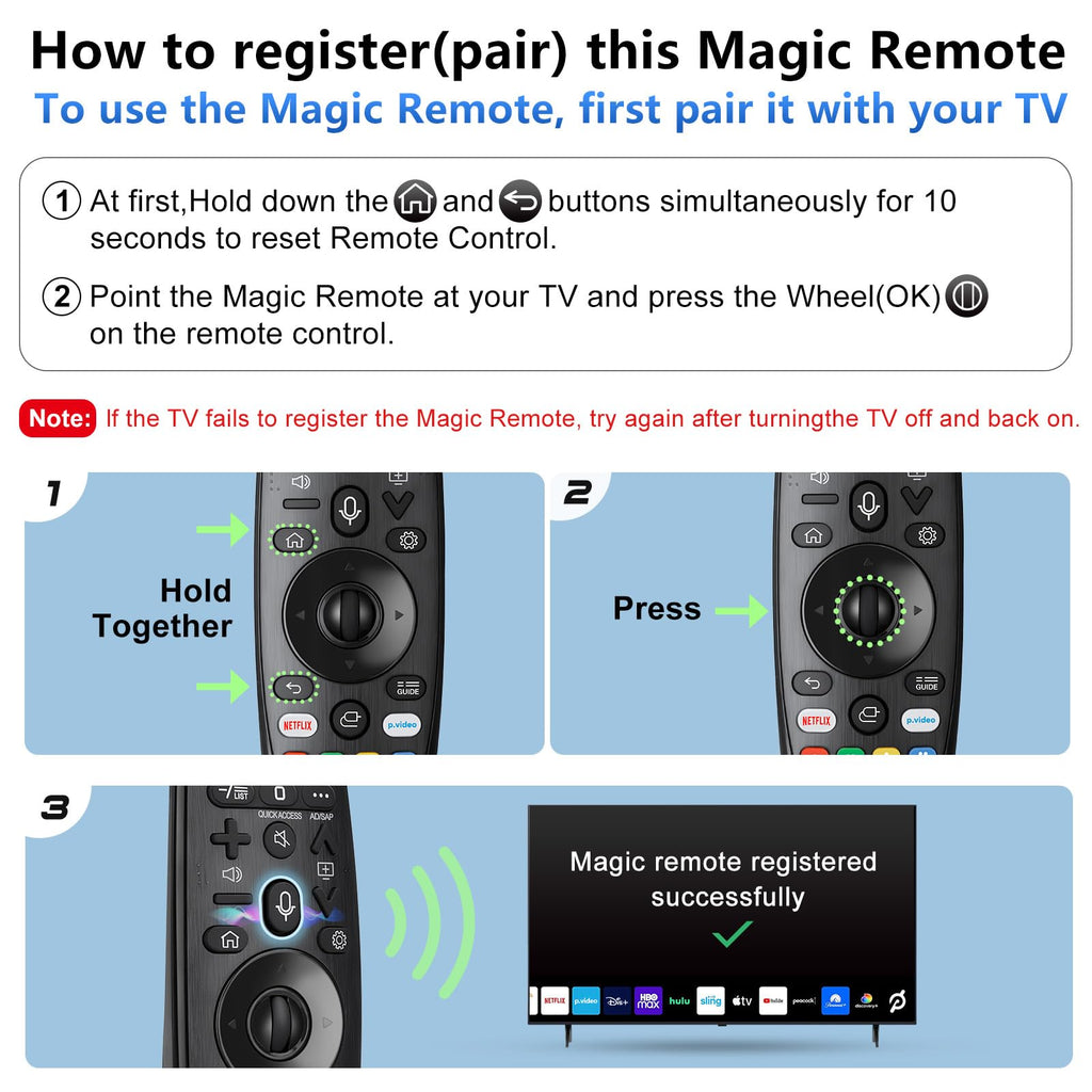 Universal Replacement for LG Smart TV Remote