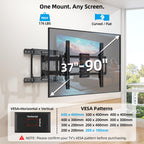 HOME VISION Heavy Duty Tilt TV Wall Mount for 32-86 Inch Flat/Curved Screen