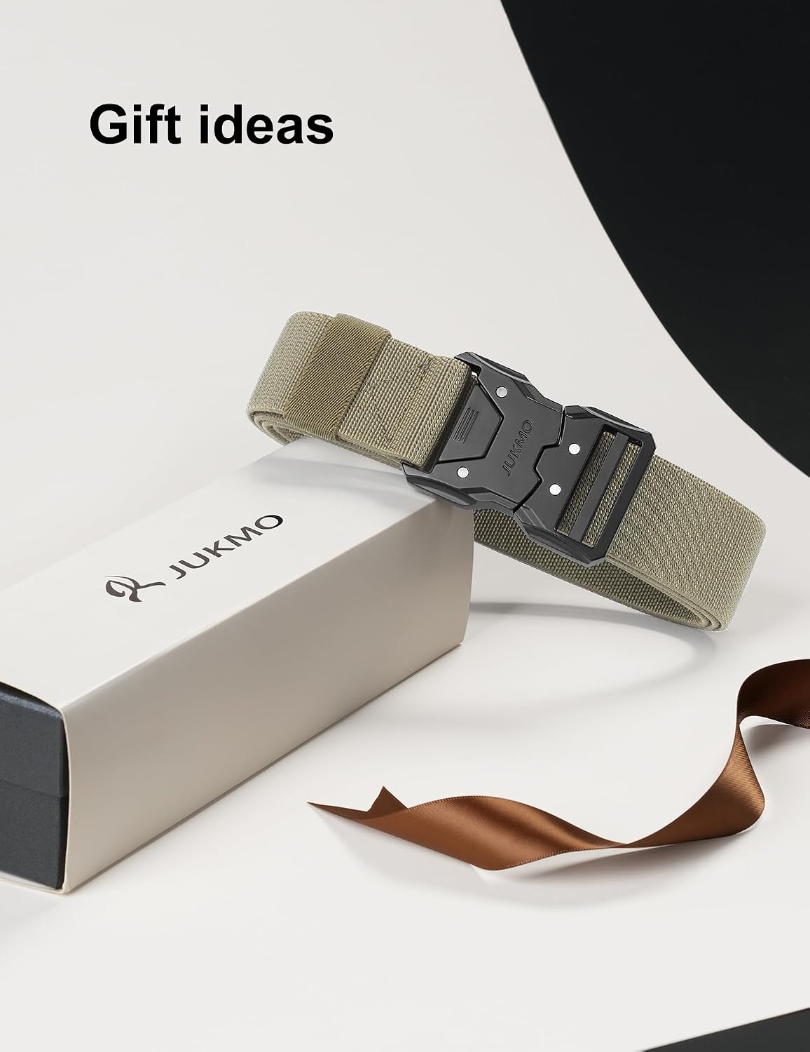 JUKMO Quick Release Tactical Belt, Military Work 1.5" Nylon Web Hiking Belt