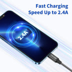 RAVIAD iPhone Cable Short [0.5FT/15CM, MFi Certified] iPhone Charger Cable
