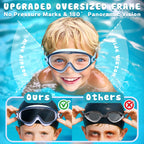 COOLOO Kids Swimming Goggles for Age 3-15, 2 Pack Anti Fog Kids Goggles