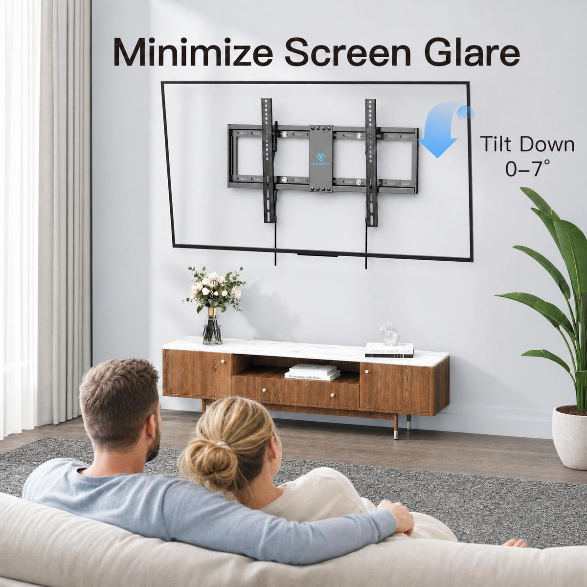 PERLESMITH Tilting TV Wall Mount for 23–60 inch TVs up to 115 lbs