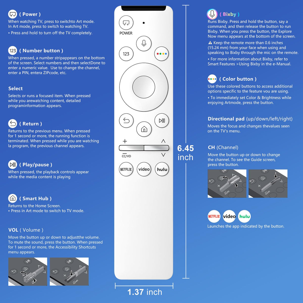 【2-Pack】 for Roku TV Remote,Replacement for TCL,ONN, Hisense Roku TVs