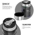 Thermos Stainless King Cranberry Red Food Flask (470ml) 9h Hot | 14h Cold