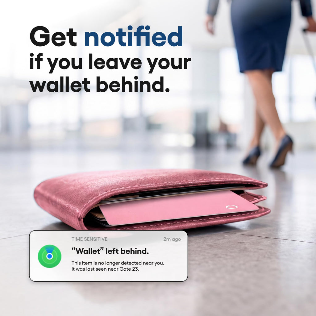 SPOTMINDERS Apple MFi Certified Wallet Tracking Card Black 4-Pack Travel Gifts for Him Works with Apple Find My Rechargeable Tracker IP68 Waterproof 0.07" Slim iPhone Item Finder for Luggage Passport
