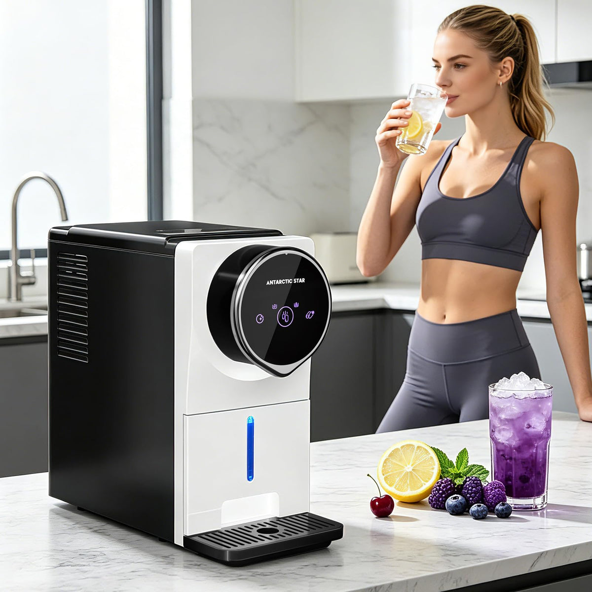 Nugget Ice Maker Countertop Gen 2, Auto Dispenser Machine