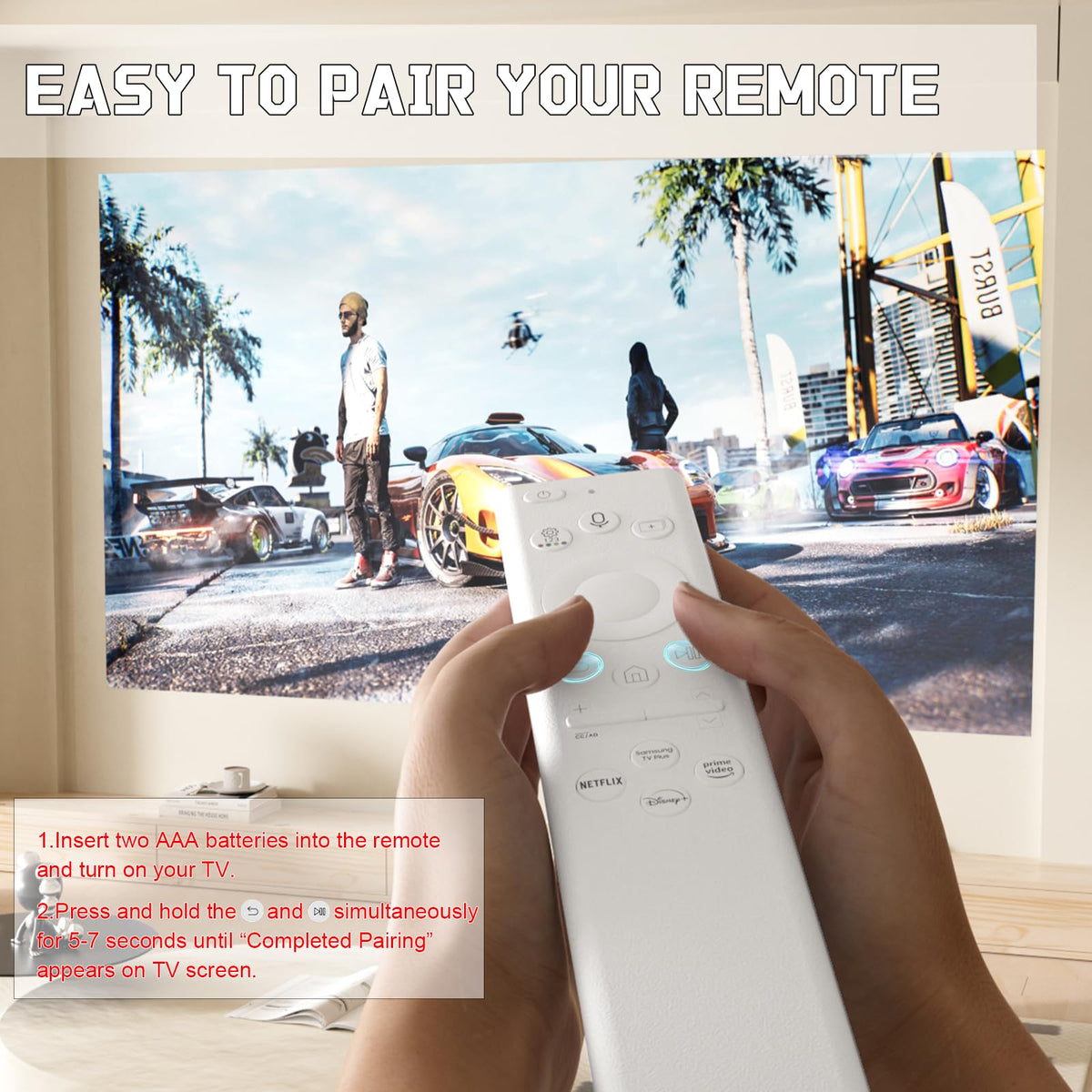 Replacement for Samsung TV Remote Control, 2-Year Warranty