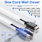 ZhiYo 43" Cord Covers for Wires on Wall, Beige Cord Hider, 0.7" W x 0.4" H