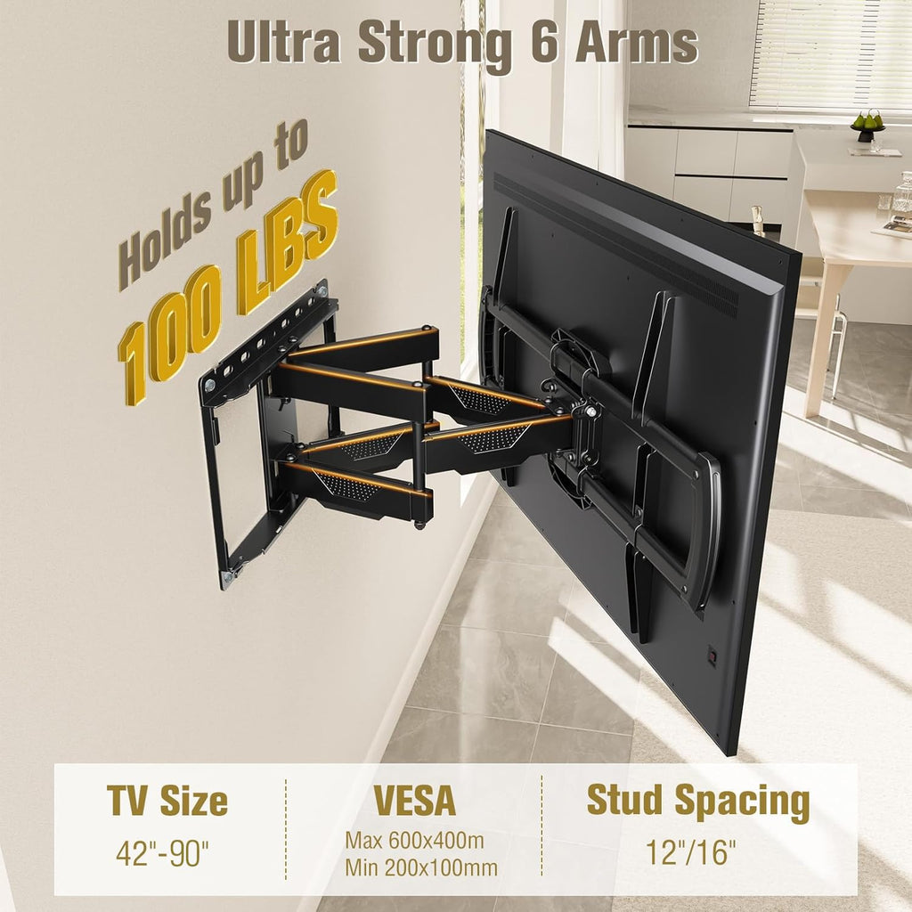 Mounting Dream Full Motion TV Wall Mount for 32-70 Inch TVs up to 110lbs