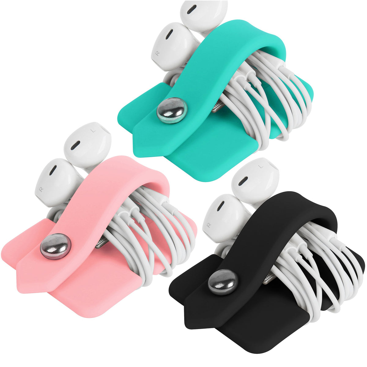 Portable Electronic Device Cover Cord Organizer for Earphones, Yellow
