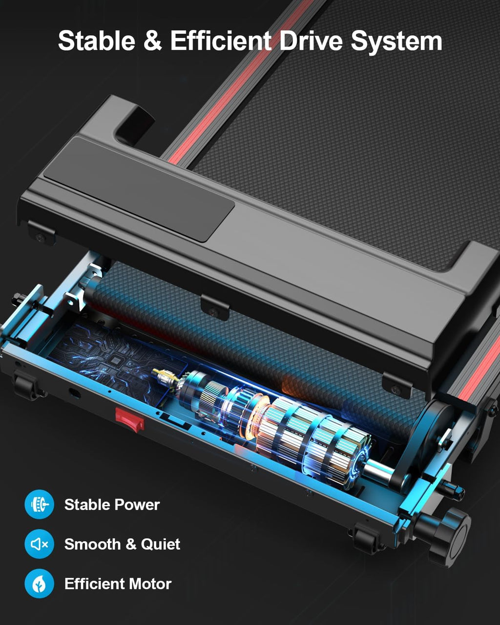 Treadmill for Home Foldable Walking Pad - Running Machine with Incline stable