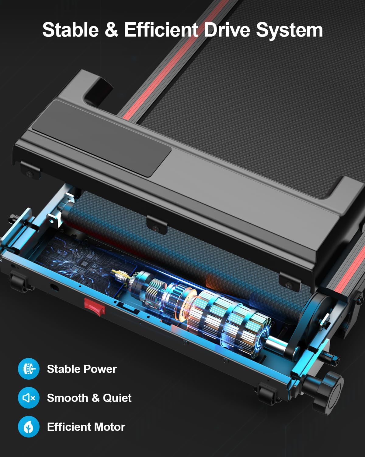 Treadmill for Home Foldable Walking Pad - Running Machine with Incline stable