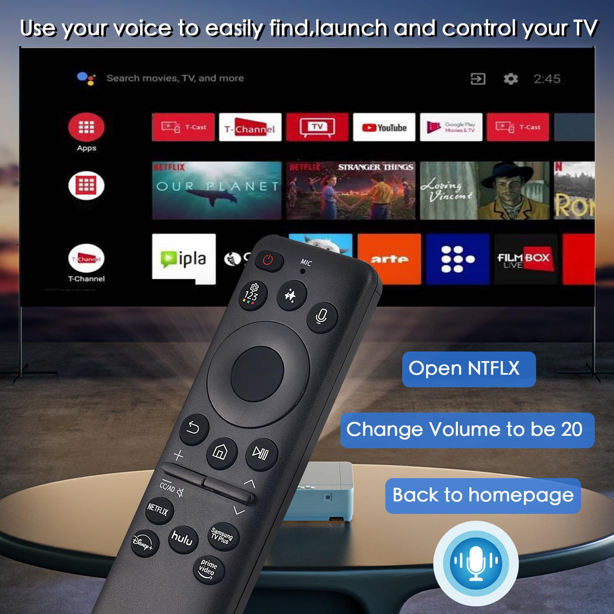 Replacement for Hisense Smart Google TV Voice Remote Control