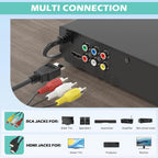 DVD Players for TV with HDMI,Plays All Regions and Formats,CD Players for Home,Support 1080P Video/CD/DVD/VCD/JPEG/USB, Remote, HDMI and RCA Cables Included (2026 New Model)