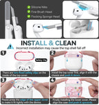 for AirPods Pro 3 Case Cover 2025 with Safety Lock-Clear White