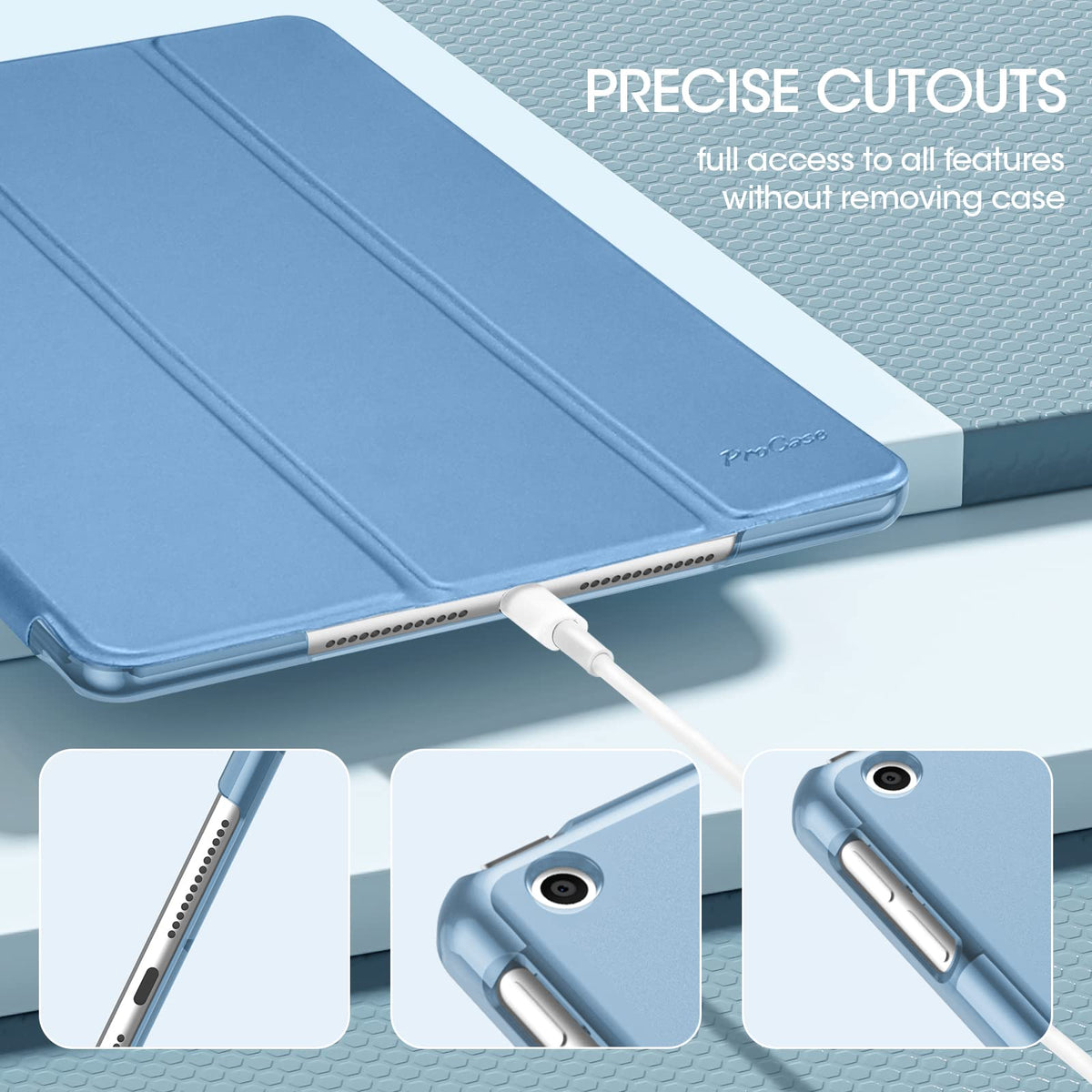 ProCase for iPad 9th/ 8th/ 7th Generation Case 10.2 Inch (Black)