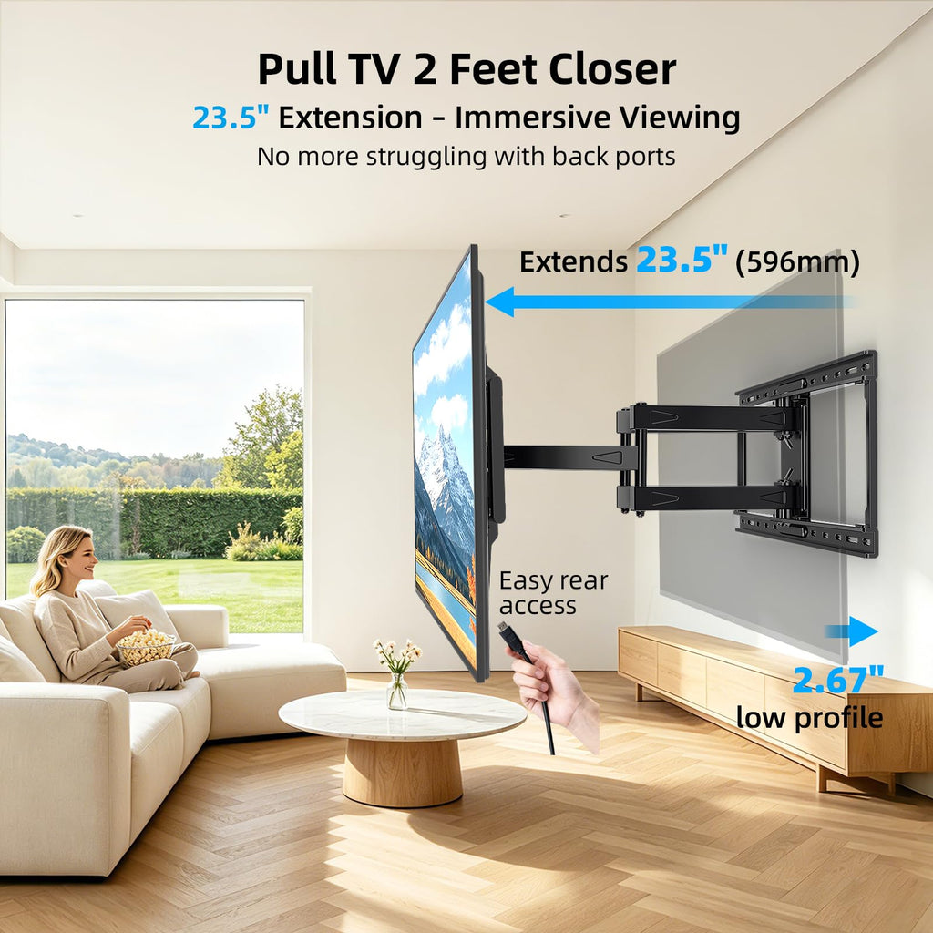 HOME VISION Heavy Duty Tilt TV Wall Mount for 32-86 Inch Flat/Curved Screen
