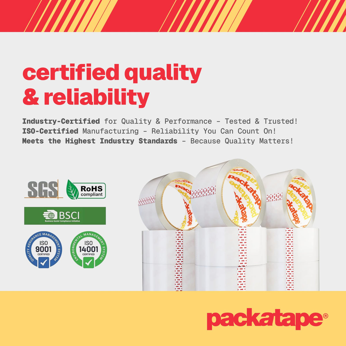 Packatape - 3 Rolls Per Pack 48MM x 66M Brown Packaging Tape for Parcels and Boxes. This 3 rolls pack of Heavy Duty Brown Packing Tape Provides a Strong, Secure and Sticky Seal for your Boxes