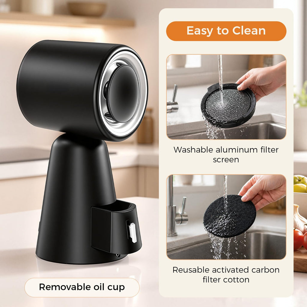 Portable Range Hood with LED Light, 3-Speed Exhaust kitchen Fan