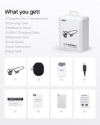SHOKZ OpenRun Pro 2 Bone Conduction Bluetooth Sport Headphones, Black