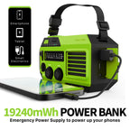 FosPower NOAA Emergency Weather Radio A1 7400mWh Solar Hand Crank (Orange)