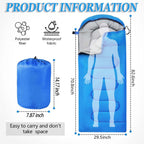 Sleeping Bag for Camping,Sleeping Bags for Adults Backpacking Waterproof,3 Seasons Adult Blanket,Small Packed Ultralight Carry Bag, Soft,Thick and Warm,for Outdoor Camping,Travel,Hiking