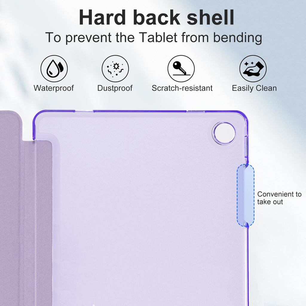 CoBak Case for Samsung Galaxy Tab A11+ Plus 11 Inch 2025/A9+ Plus 2023 - PU Leather Smart Cover with Auto Sleep/Wake for Tab A11+, Translucent Hard Shell, Multi-Viewing Angles, Orange