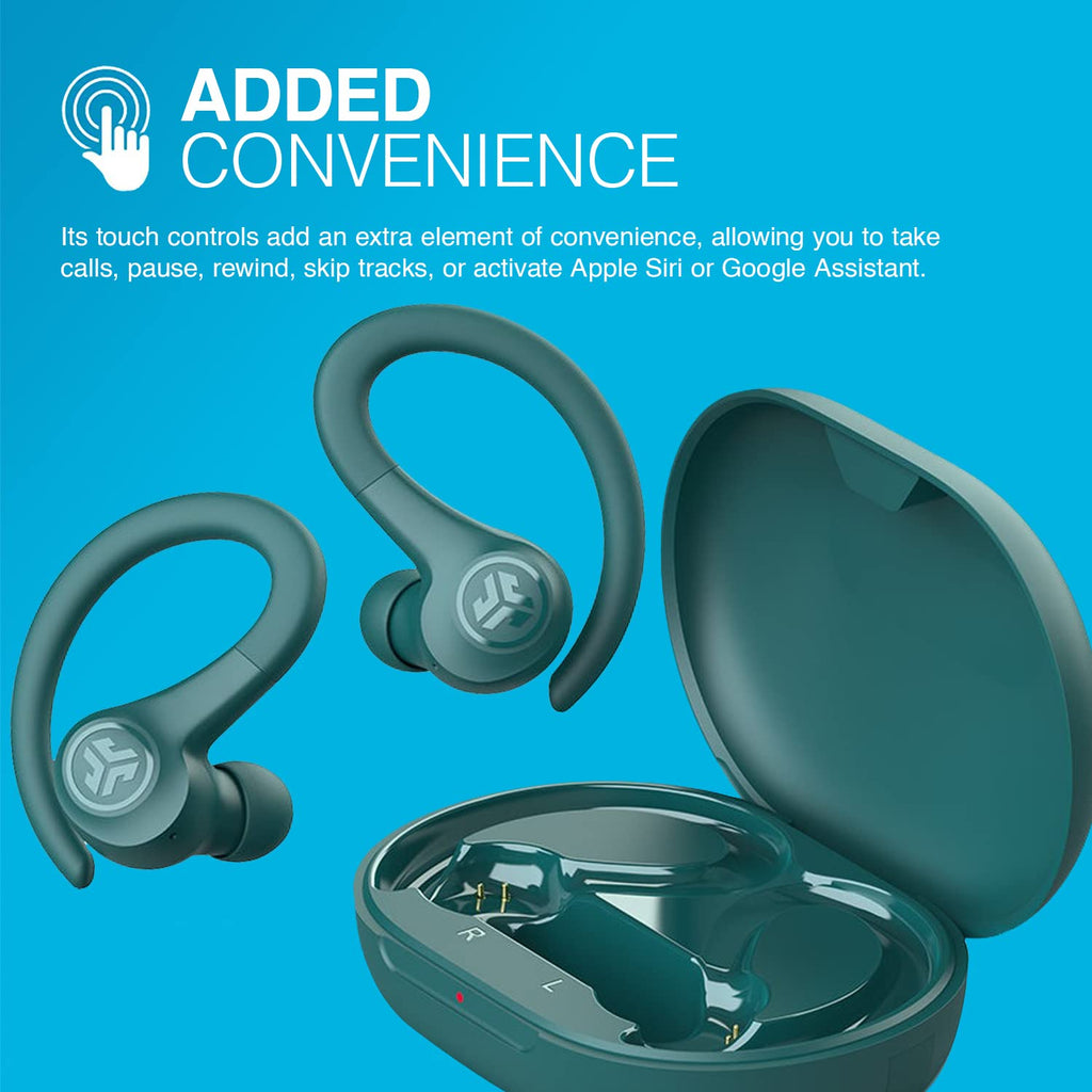 JLab, Go Sport+, True Wireless Workout Earbuds, Bluetooth Sport Earbuds, Clear Calling, Sand
