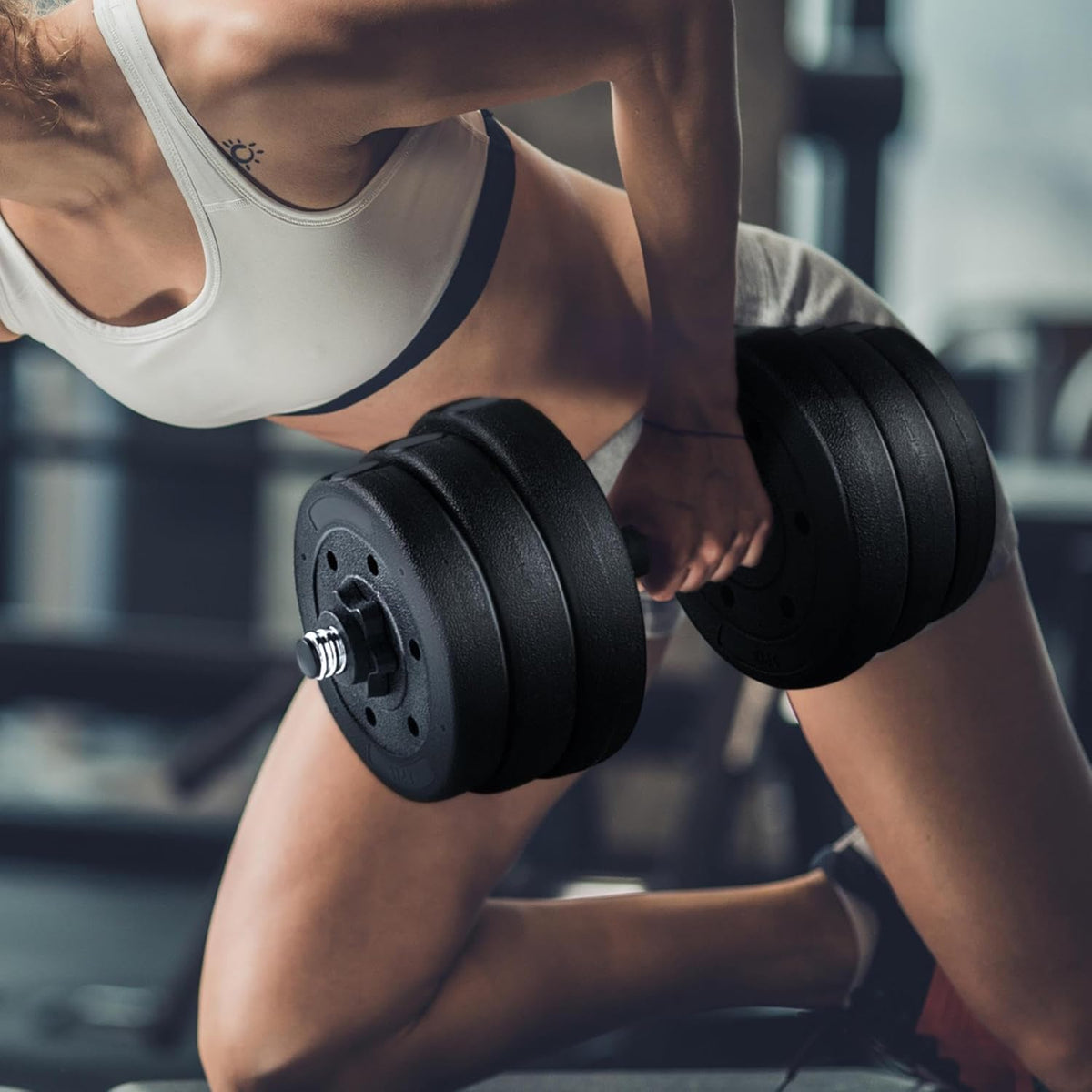 Yaheetech 30KG/25KG/20KG/15KG Adjustable Dumbbells Weight Set for Men/Women
