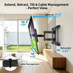 HOME VISION Heavy Duty Tilt TV Wall Mount for 32-86 Inch Flat/Curved Screen