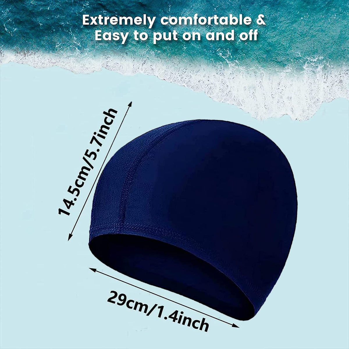 2 Swimming Caps for Kids Girls Boys Adult Light Swimming Cap Swim Hats Kid